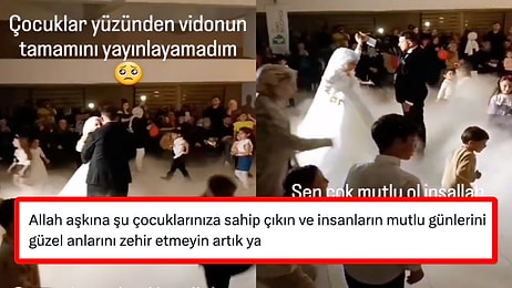 Gelin ve Damat Dans Ederken Ortalığı Birbirine Katan Çocuklar Tartışma Yarattı!