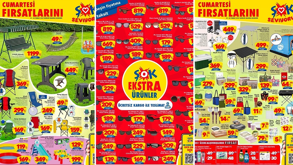 ŞOK'a Kamp ve Piknik Ürünleri Geliyor! 1 Temmuz 2023 ŞOK Aktüel Ürünler Kataloğu