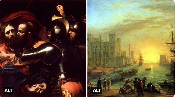 Caravaggio ve Claude'un her ikisi de "Barok" ressamlar olarak adlandırılır.