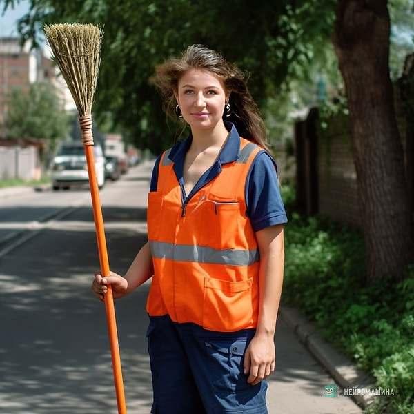 Елена Блиновская — дворник