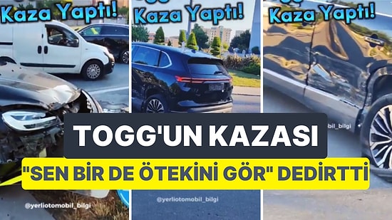 TOGG'un Kaza Görüntüleri Çarptığı Araçla Karşılaştırınca Gündem Oldu