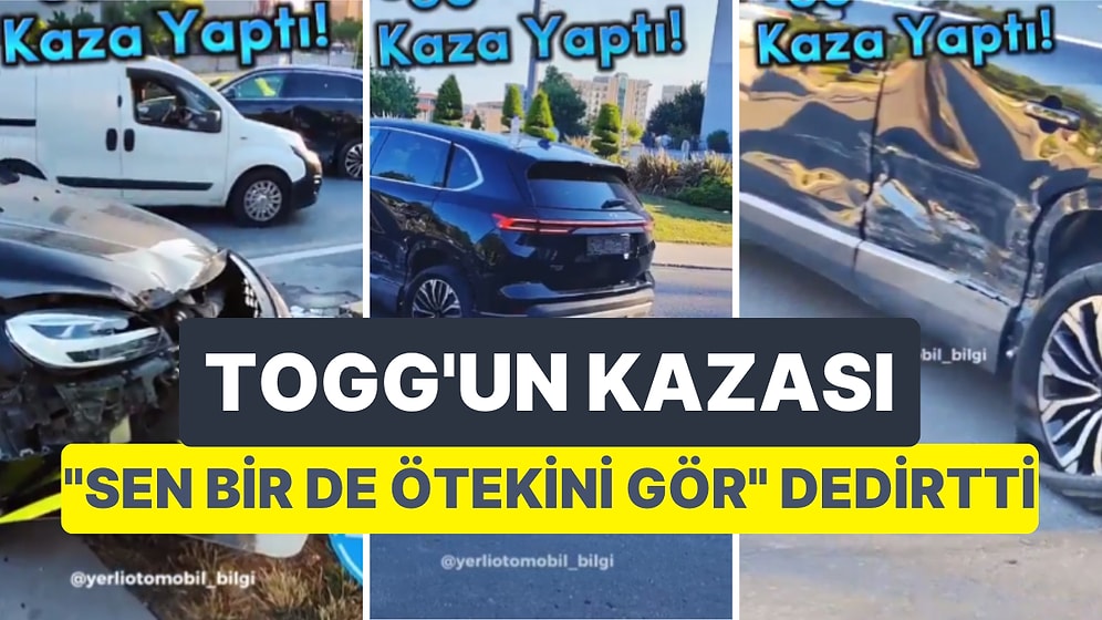 TOGG'un Kaza Görüntüleri Çarptığı Araçla Karşılaştırınca Gündem Oldu