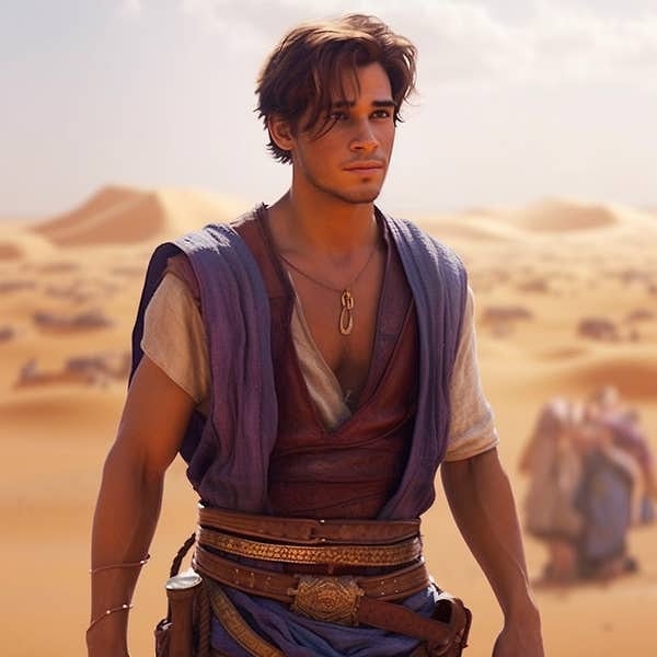 А так ИИ сгенерировал Аладдина в реальной жизни: