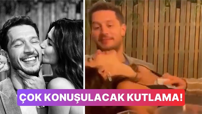 Nesrin Cavadzade'nin Uraz Kaygılaroğlu'nu Öpücüklere Boğduğu Doğum Günü Kutlaması Olay Oldu