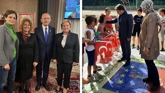 Akıllara Seccade Tartışması Geldi: Kaymakam ve Milli Eğitim Müdürü Türk Bayrağına Basmış