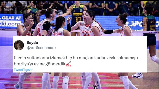 Filenin Sultanları'ndan Muhteşem Galibiyet: Filenin Sultanları'nın Brezilya'yı 3-0 Yendiği Maça Gelen Tepkiler