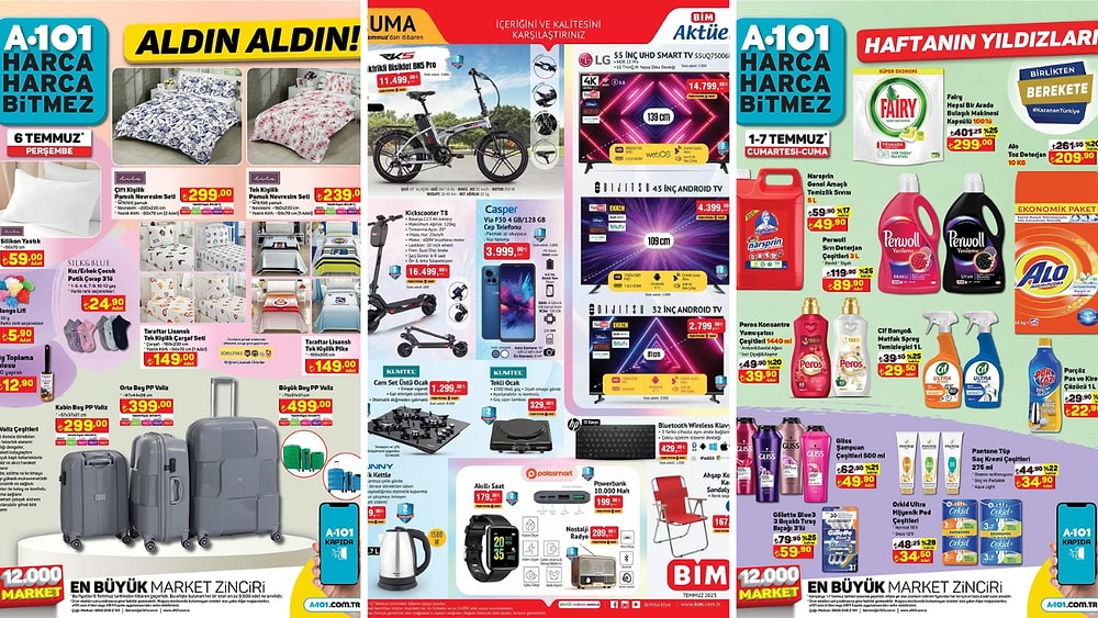 İndirim Günleri Başlıyor! 1 - 7 Temmuz Haftasında A101, BİM ve ŞOK Aktüel Ürünler Listesinde Ne Var?