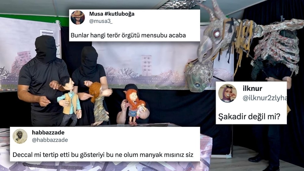 Deprem Bölgesinde Çocuklar İçin Oynatılan Garip Kukla Gösterisi Sosyal Medyada Tepki Çekti!