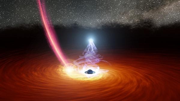 Matematiksel olarak hayal edilebilecek en karanlık nesne kara delikler, ne ışık saçıyor ne de yansıtıyor.
