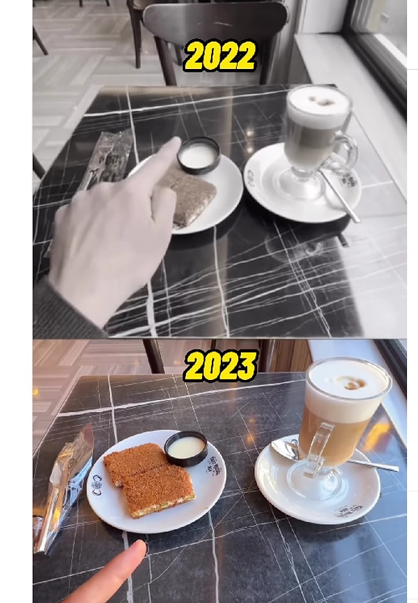 2022 ve 2023 yılında da menüleri inceleyip,