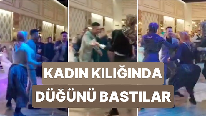 Bir Düğünde Damadın Liseden Arkadaşları Kadın Kılığında Düğünü Basınca Davetliler Şaşkına Döndü