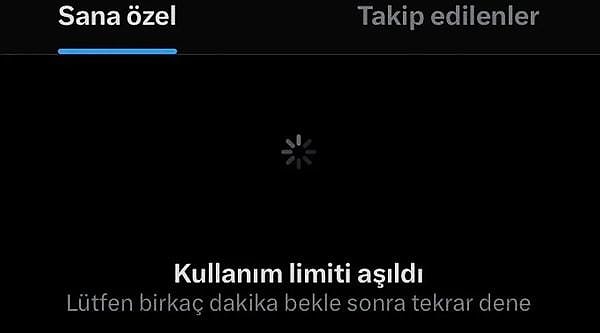 Geçtiğimiz günlerde Twitter kullanıcıları "Kullanım Limiti Aşıldı" uyarısı almaya başladılar.