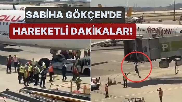 Sabiha Gökçen'de Hareketli Dakikalar! Uçağı Kaçırıp Aprona Atladılar