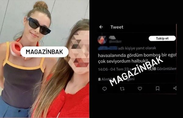 Magazin Bak'ın haberinde de belirtildiği üzere, sosyal medya kullanıcısı Afra Saraçoğlu ile birlikte çektirdiği fotoğrafı paylaşarak, "Havaalanında gördüm bomboş bir ego! Çok seviyordum halbuki!" yorumunda bulununca ortalık karıştı.