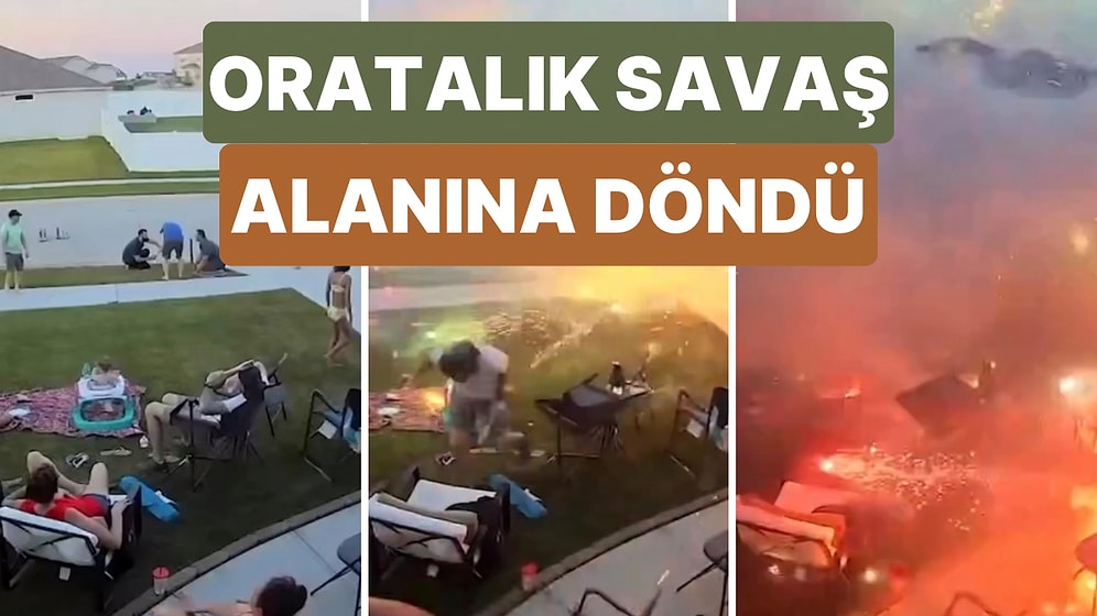 İnsanlar Sakin Sakin Otururken Hatalı Bir Şekilde Patlatılan Havai Fişek Sebebiyle Ortalık Savaş Alanına Döndü
