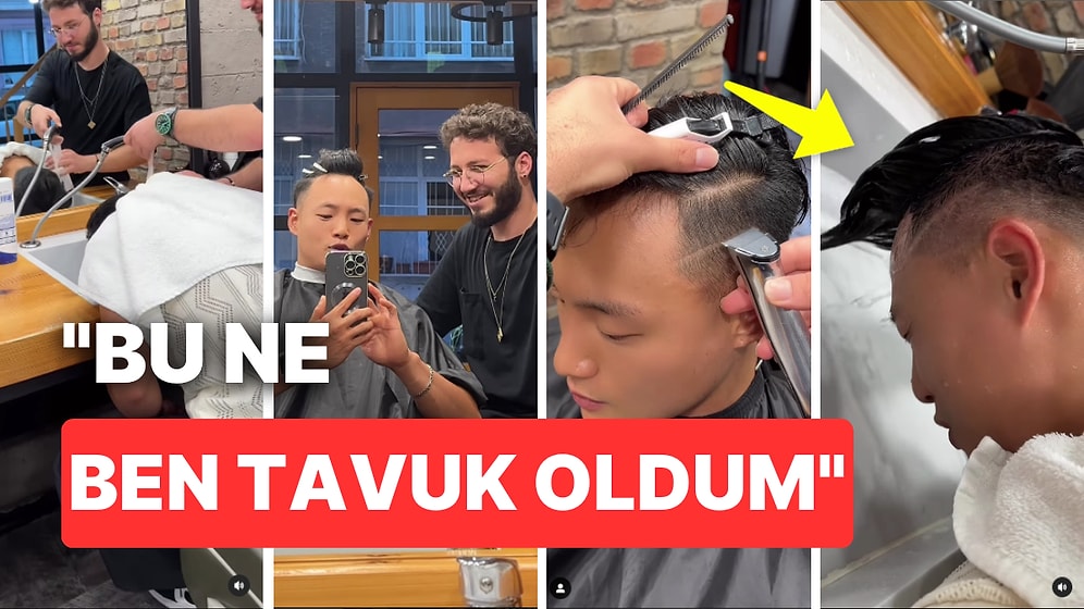 Güney Koreli Fenomen Jino Kim'in Türk Berberle İmtihanı: Koreli de Olsan Kafanı O Lavaboda Yıkatacaksın