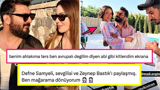 Defne Samyeli'nin, Zeynep Bastık'ı Kucağına Alan Sevgilisini Paylaşması Bazı Bünyelerde Şok Etkisi Yarattı!