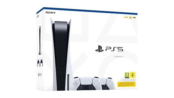 12. Playstation 5 Oyun Konsolu + 2 PS5 DualSense™ Kablosuz Oyun Kolu