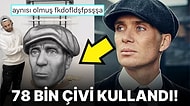 Binlerce Çivi ve Metrelerce İp Kullanarak Peaky Blinders Dizisindeki Tommy Karakterinin Büstünü Yapan Sanatçı!