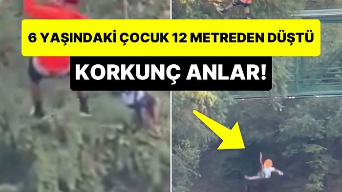 Babasıyla Zipline Yaparken 12 Metrede Düşen 6 Yaşındaki Çocuğun Korkunç Anları