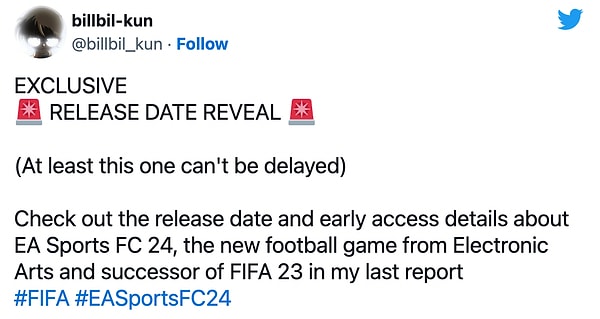 EA Sports'un şimdiden büyük merak yaratan yeni futbol oyunu EA Sports FC'nin çıkış tarihi sızdırıldı.