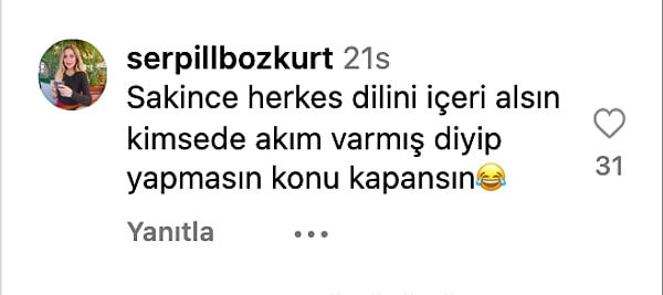 Hadi herkes dilini geri alsın da akım başladığı gibi bitsin.😂