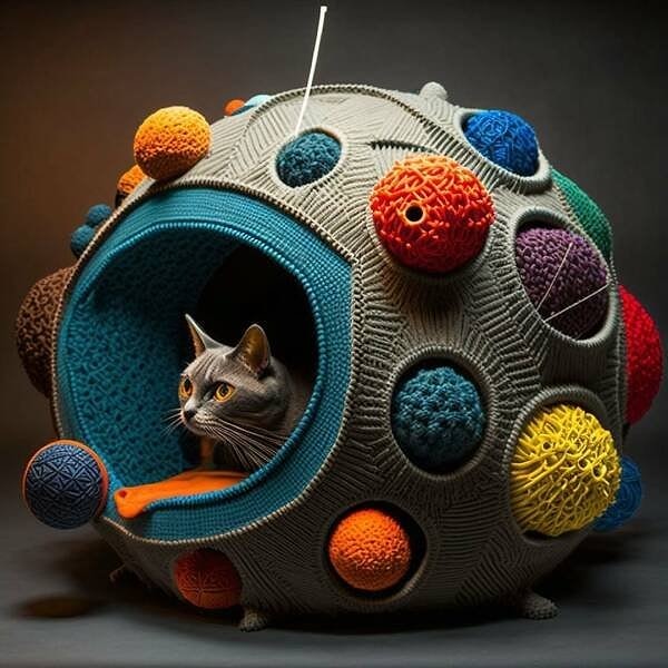 3. Интересный домик для кота, правда?