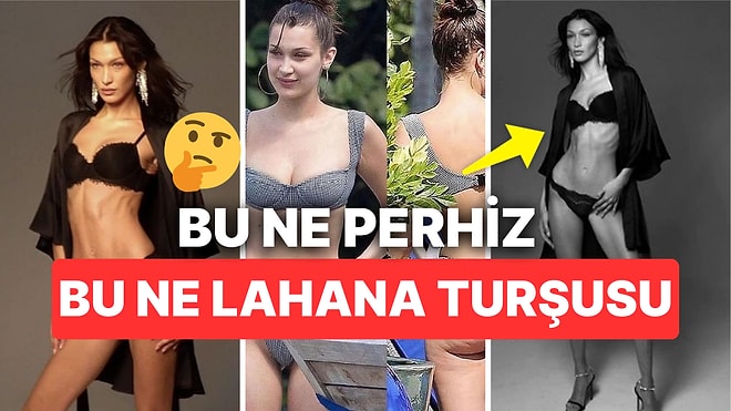 Diyetiyle Gündem Olan Bella Hadid'in Victoria's Secret Pozlarını Görenler Kemiklerini Saymaya Başladı