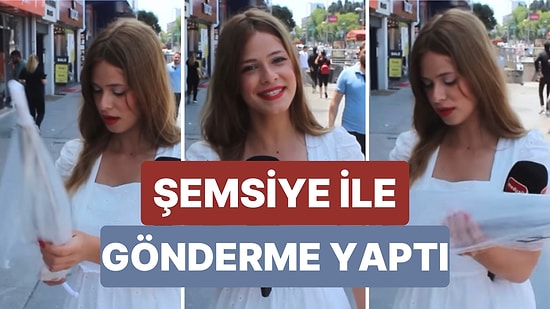 Sokak Röportajında Gelen Zamları Soran Muhabirden Şemsiyeli Tepki: "Açılmıyor, Bir Sıkıntı Var Herhalde"