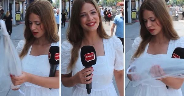 Medyali Tv isimli Youtube kanalının muhabiri, vergi zamlarını konu aldığı röportajına 'şemsiye' ile başladı.