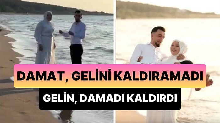 Damat Gelini Kaldıramayınca, Gelin Damadı Kucağına Alıp Döndürdü