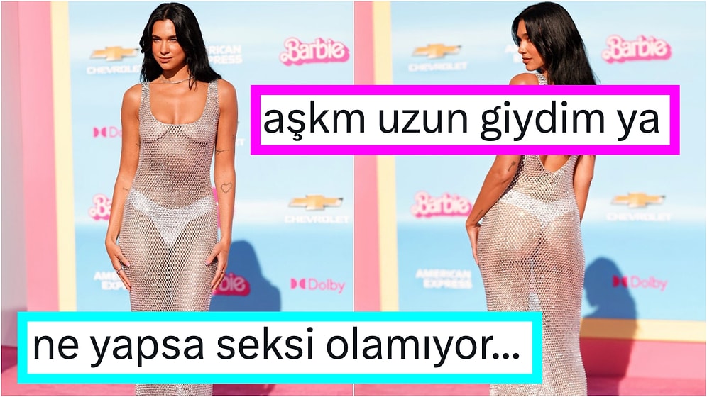 Dua Lipa'nın 'Barbie' Filminin Galasında Giydiği Transparan Elbise İnsanları İkiye Böldü!