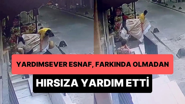 Çaldığı Televizyonu Taşımakta Zorlanan Hırsıza Farkında Olmadan Yardım Eden Esnaf