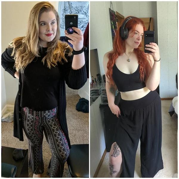 8. "3 yıl ve 40 kilo sonra bu kadar değiştiğime inanamıyorum!"