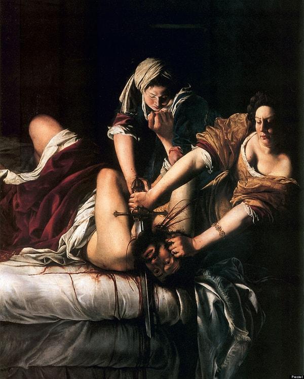 3. Judith Holofernes'in Başını Keserken- Artemisia Gentileschi