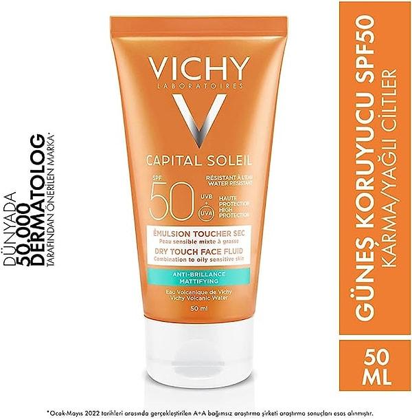 2. Vichy Capital Soleil Dry Touch Yüksek Güneş Korumalı Yüz Kremi