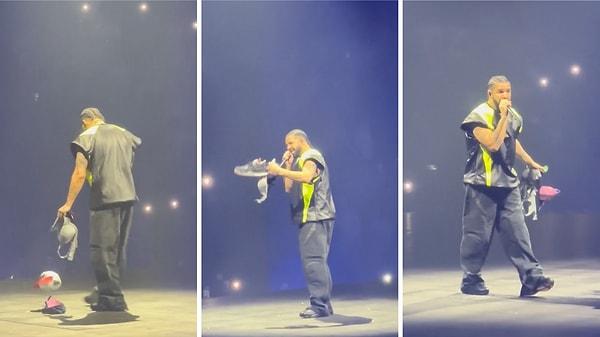 Bu olaydan nasibini alan son kişi ise rapçi Drake oldu! Drake'in Detroit'te verdiği konser sırasında sahneye sütyen ve iç çamaşırlarına ek olarak ayakkabılar fırlatıldı!