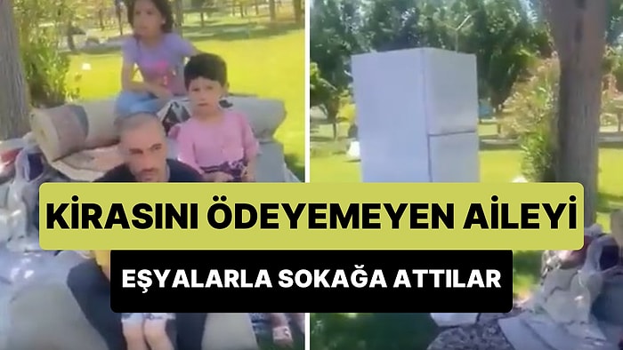 Şanlıurfa'da Kirasını Ödeyemeyen Aile, Eşyalarıyla Birlikte Sokağa Atıldı