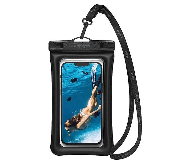26. Spigen Aqua Shield Floating WaterProof Universal (Tüm Cihazlarla Uyumlu) IPX8 Sertifikalı Su Geçirmez Yüzer Kılıf
