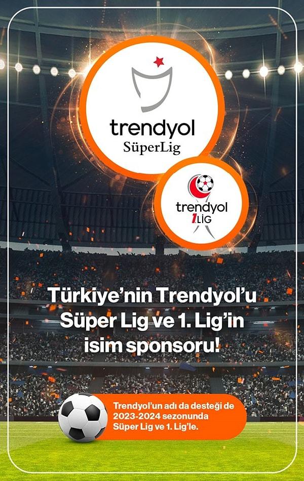 1. Türkiye Futbol Federasyonu (TFF) ile Trendyol arasında Süper Lig ve 1. Lig'in isim sponsorluğu için anlaşma yapıldı.