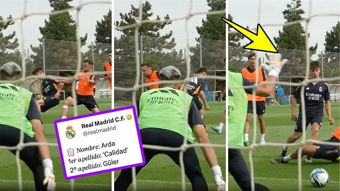 Real Madrid, Arda Güler'in Antrenmanda Şık Çalımın Ardından Attığı Golü "Kalite" Notuyla Paylaştı