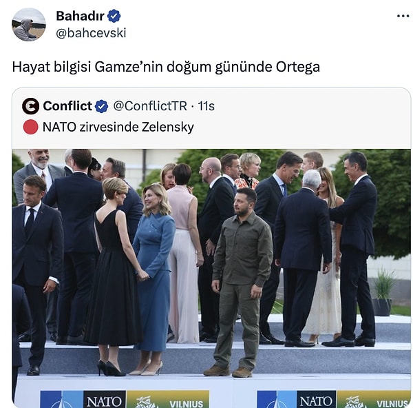 Zelenski tüm timeline'ın gündeminde.