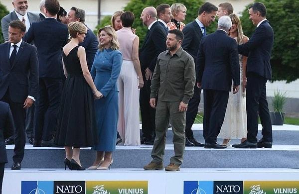NATO’nun Litvanya’nın başkenti Vilnius’ta düzenlenen zirvesine birliğe üye olmamasına rağmen Ukrayna Devlet Başkanı Volodimir Zelenskiy de katılmıştı.
