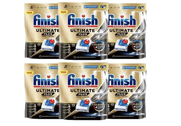 Finish Ultimate Plus 240 Kapsül Bulaşık Makinesi Deterjanı Tableti (6 x 40 Kapsül)