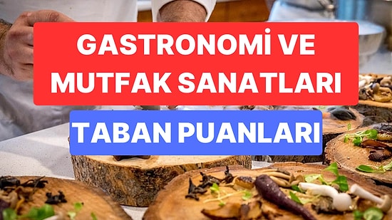 Gastronomi ve Mutfak Sanatları Taban Puanları ve Başarı Sıralamaları 2023:Gastronomi Bölümü Taban Puanı