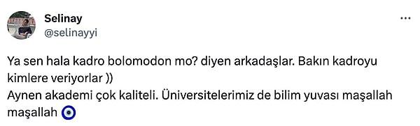 @selinayyi isimli kullanıcı bir üniversitenin kişiye özel açılan öğretim görevlisi ilanını paylaştı.