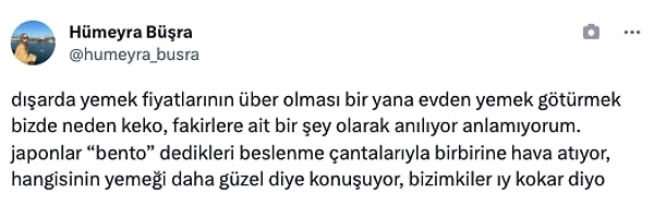 "Japonlar “bento” dedikleri beslenme çantalarıyla birbirine hava atıyor, hangisinin yemeği daha güzel diye konuşuyor, bizimkiler ıy kokar diyo"