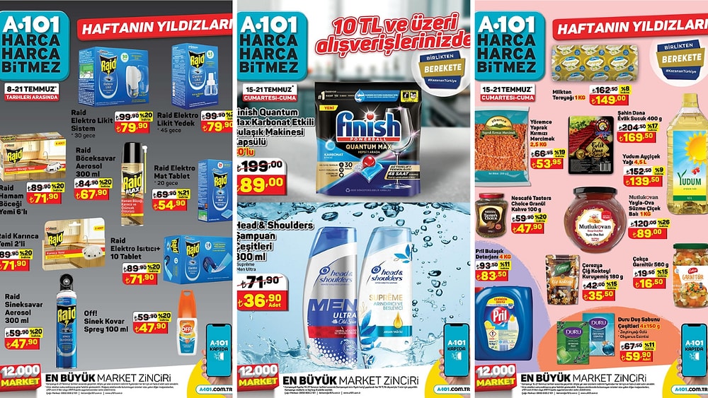15 - 22 Temmuz 2023 A101 Haftanın Yıldızları Kataloğu