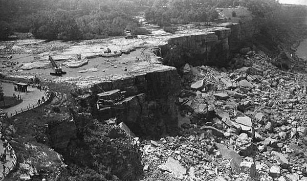 6. 1969 yılında, on binlerce yıl sonra ilk kez, Niagara Şelalesi'nin durduğu zamanki hali👇