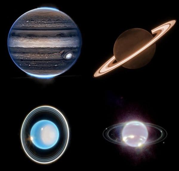 10. James Webb Uzay Teleskobu tarafından gözlemlenen dört gezegen👇